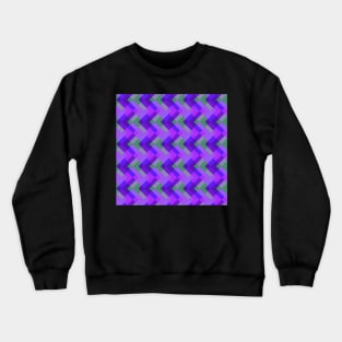 'Zagga' - in Blue, Green and Grey, and shades of Purple, Violet and Lilac Crewneck Sweatshirt